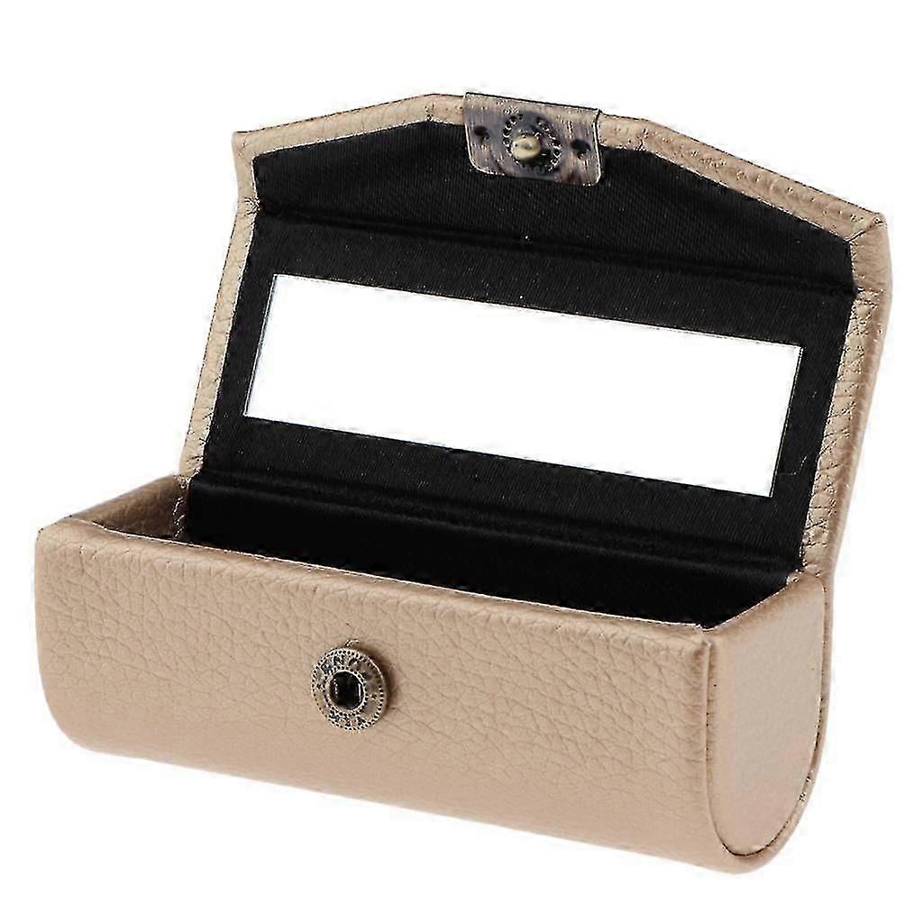 Cuir rouge à lèvres étui porte-boîte de rangement miroir sac à main poche Deep Greend