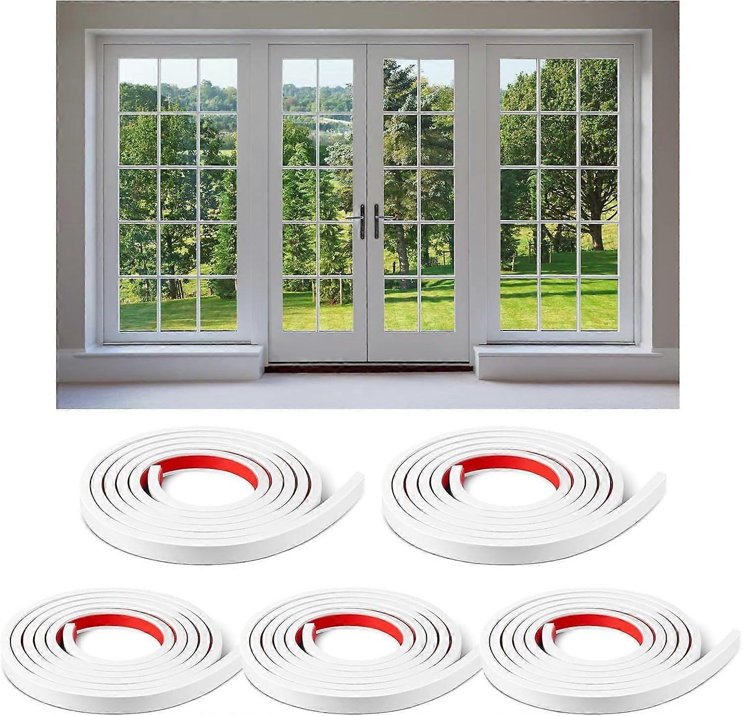 5 Rolls Total 32.8ft Window Grille Inserts Grid Kit Self Adhesive Peel and Stick