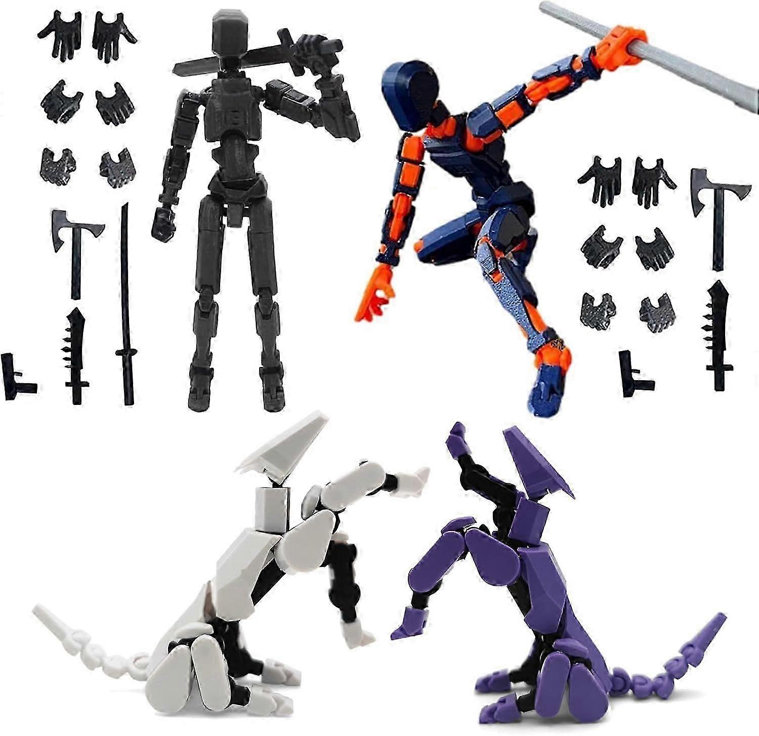 T13 Action Figure,Robot Action Figure,T13 Action Figure 3D Printed Multi-Jointed Movable,13 Action Figure Dummy,Decorations for Action Figures(Royal B