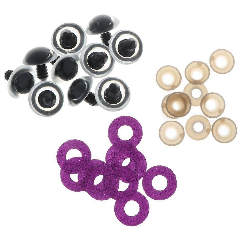 10Pcs 16mm Round Eyes Washers for Doll Puppet, Plush Animal DIY Kits Blue