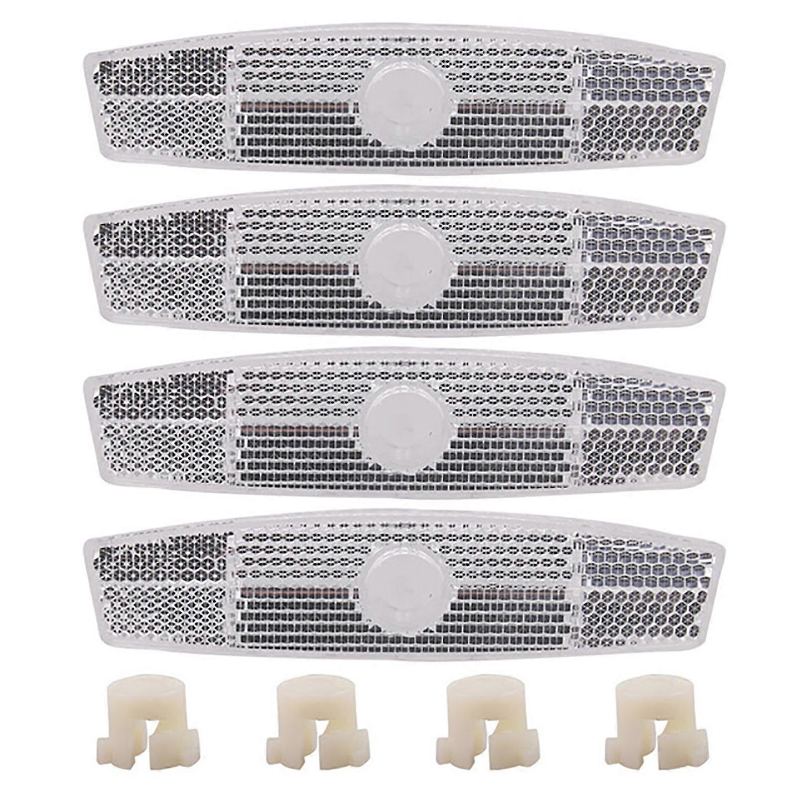 4Pcs/set Highly Reflective Bikes Wheel Reflectors Bikes Reflectors Suitable for Bikes Safety Warning White