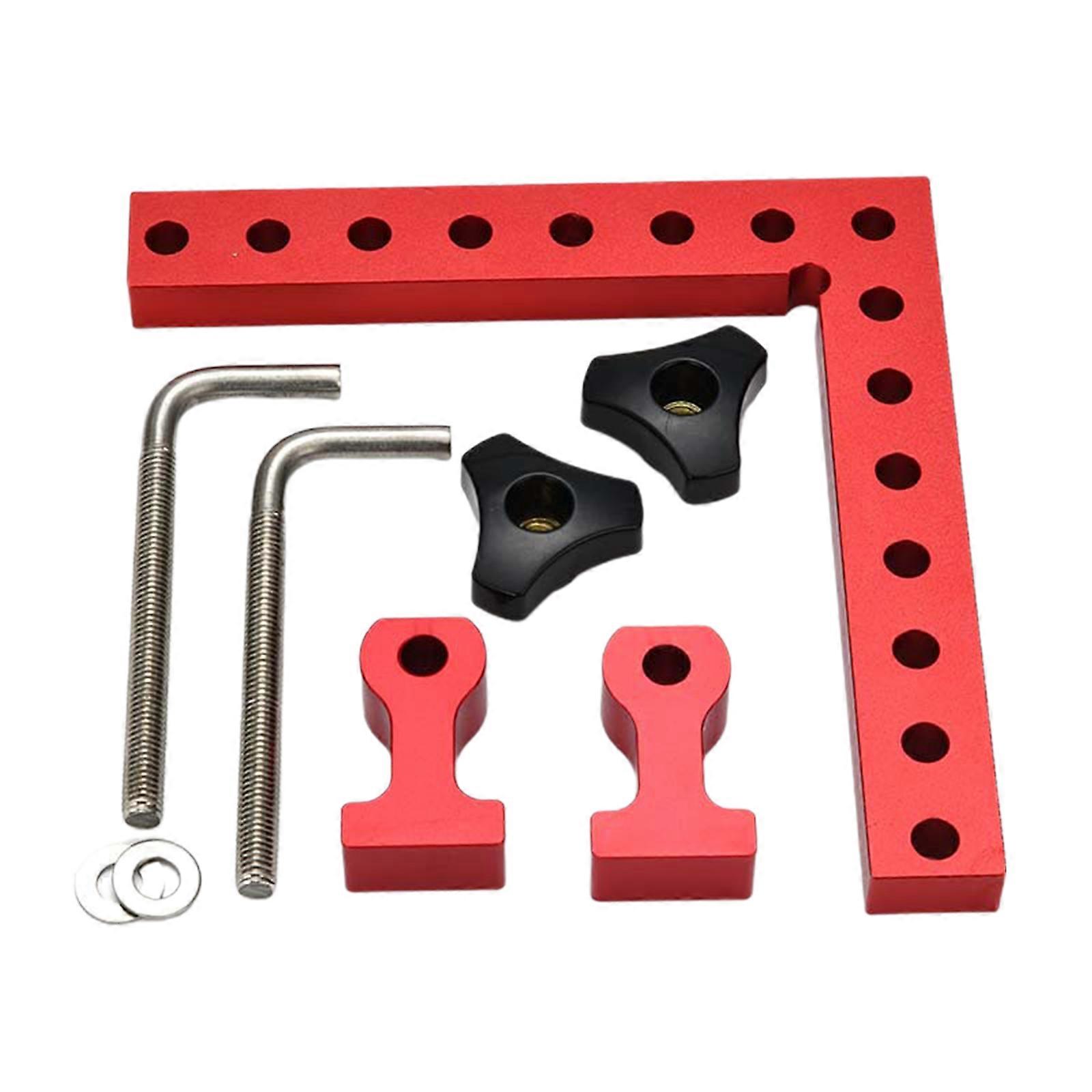 Aluminum Alloy 90 Degree Positioning Squares Right Angle Clamps with Scale Woodworking Corner Clamping Square Tool