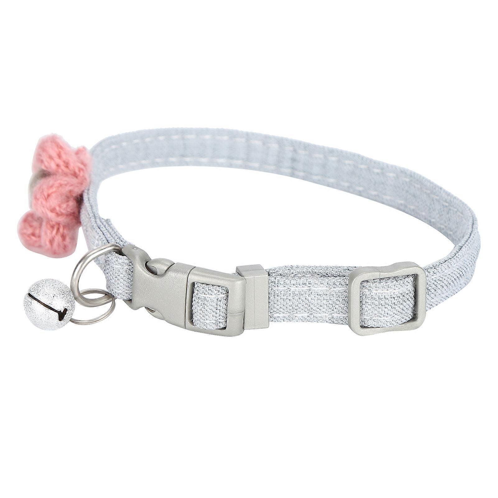 Adjustable Pet Pig Collar with Artificial Flower and Bell
