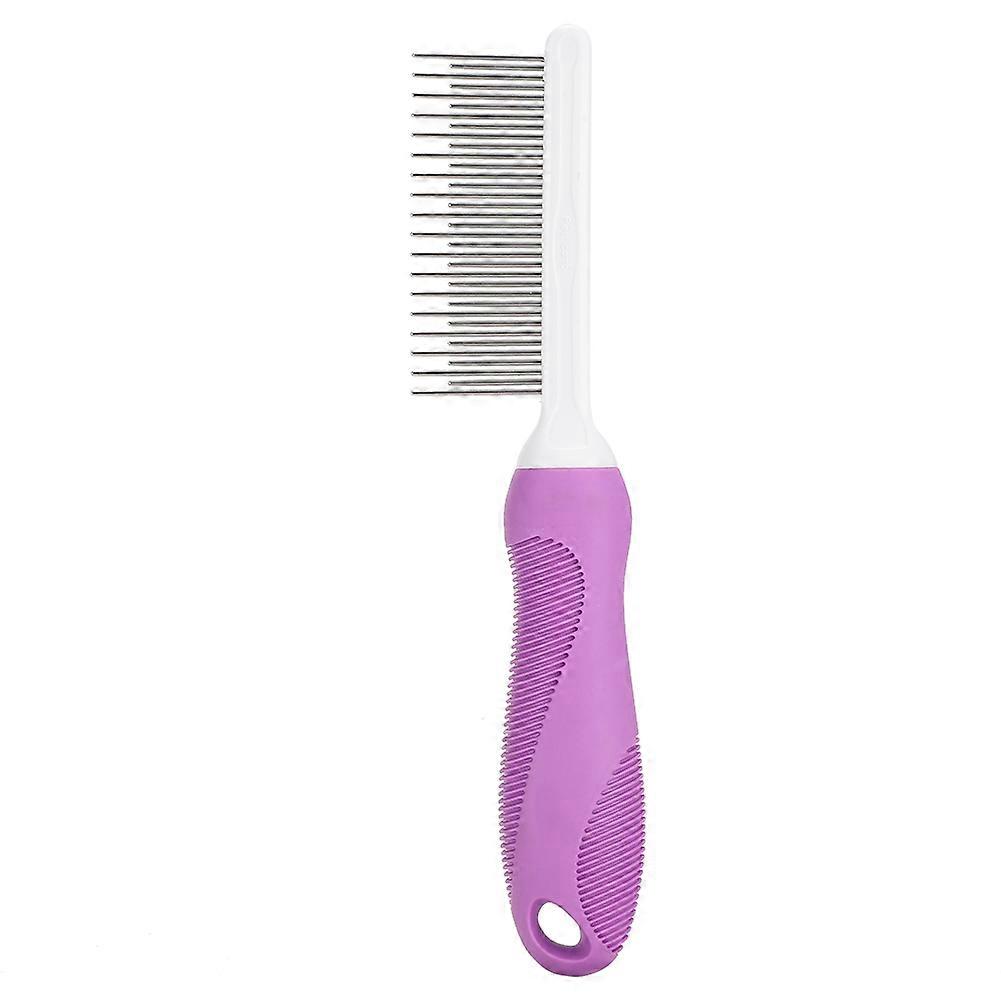 Pet Dog and Cat Hair Comb with Non-Slip Handle, Dog Grooming Tool, Double-Sided, Lightweight, Easy to Clean