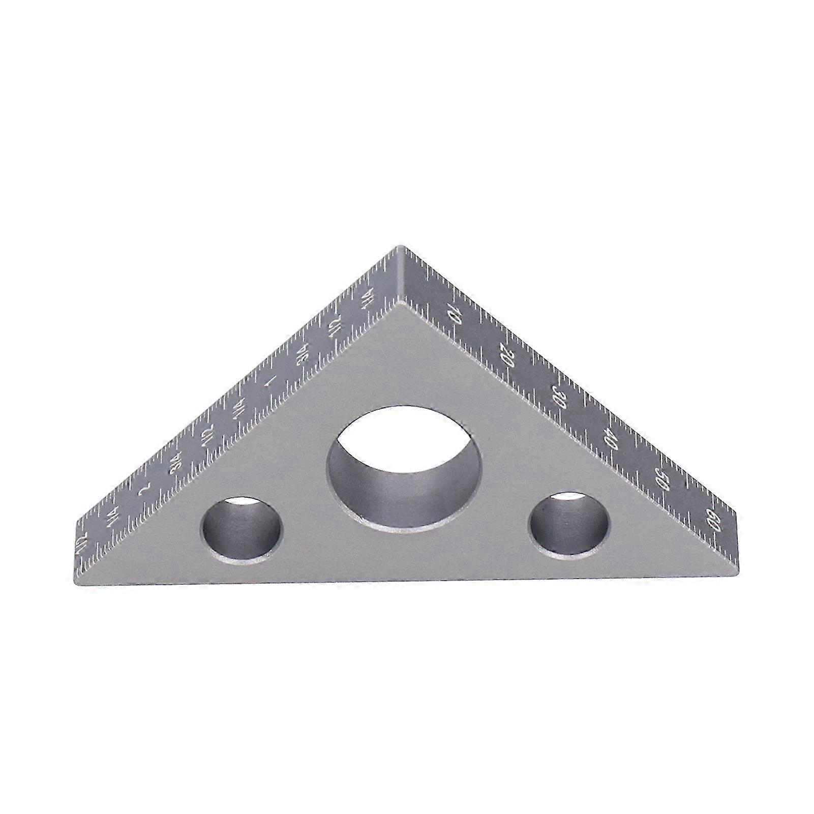Triangular Ruler Aluminum Thickened Alloy Woodworking Height and Angle Measuring Tool