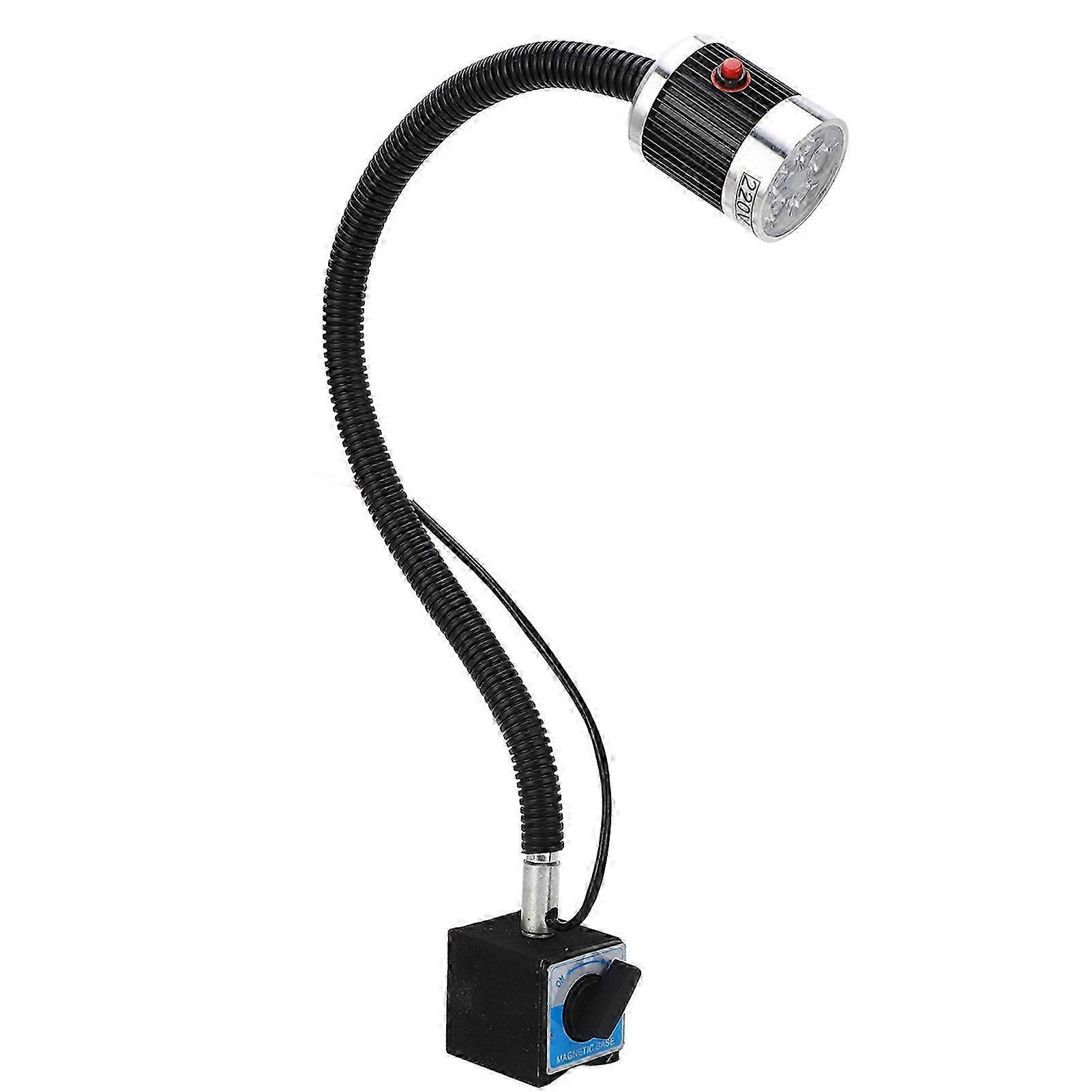 LED Machine Tool Lamp Flexible Gooseneck Magnet Base High Bright Soft White Lighting CNC Lathe Machine Light AC220V 5W
