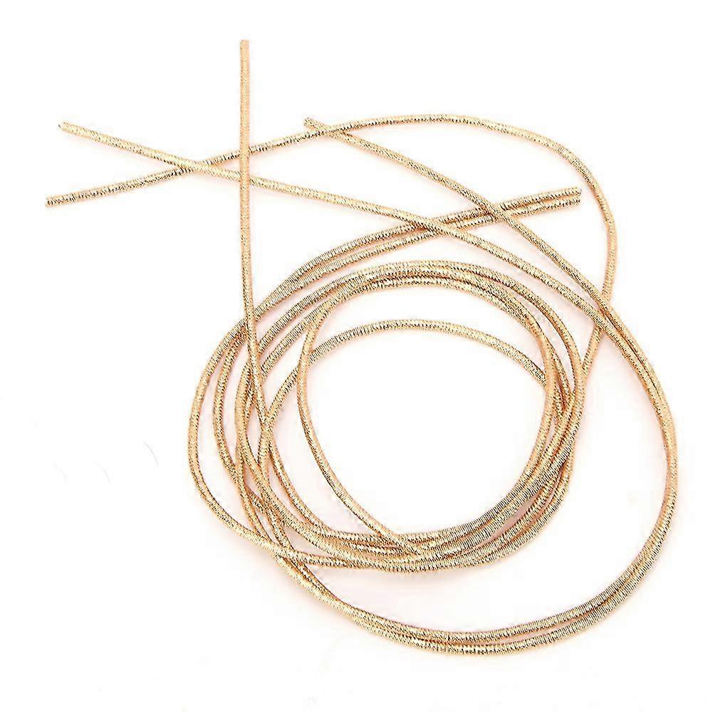 Embroidery Thread Copper Wire Sewing Stitching Gloss 1.5mm  Dia. Manual DIY StringDark Golden