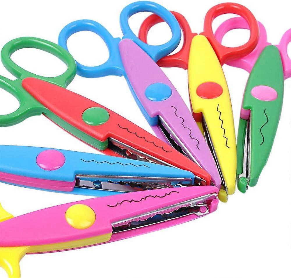 Distinct Blade Edge Scissors, Diy Tool Kit for Arts & Crafts, Scrapbooking, Unique Patterns for Personalized Crafting (6 Pieces)