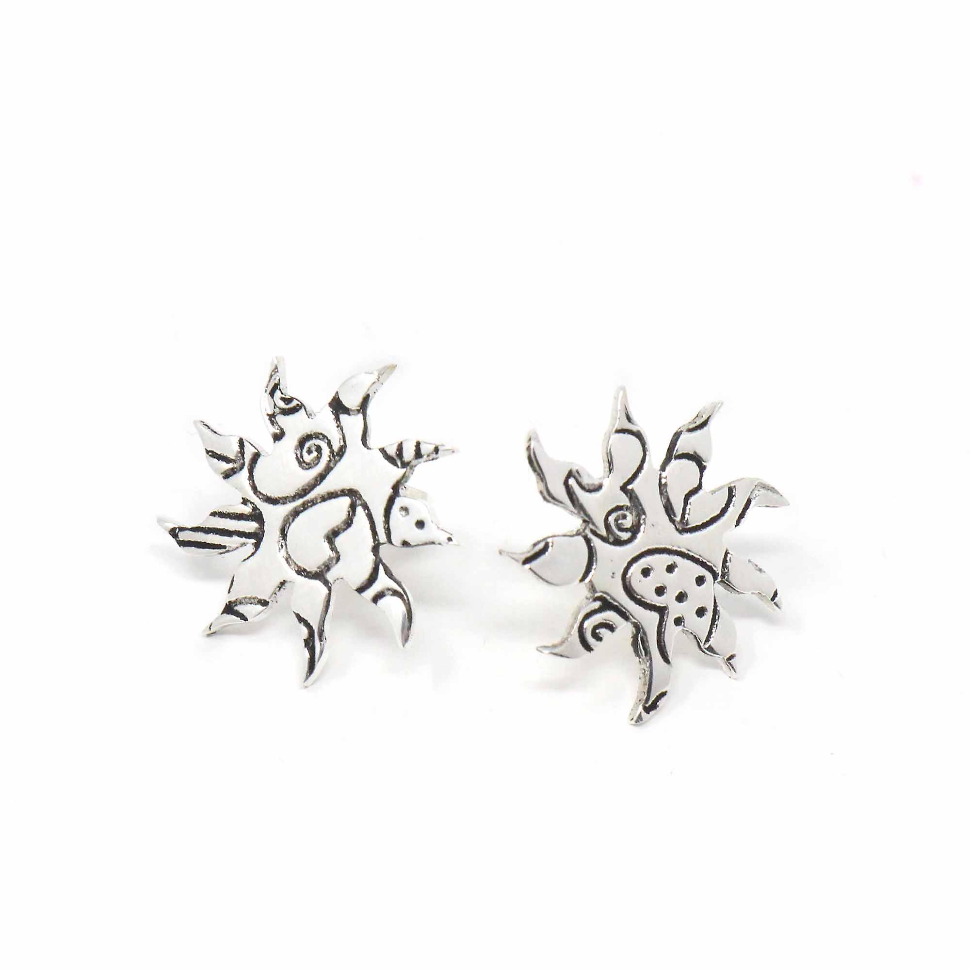 Stud Earrings Sunburst