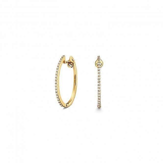 Diamond Jewellery 18ct Gold Diamond Oval Earrings EDQ333
