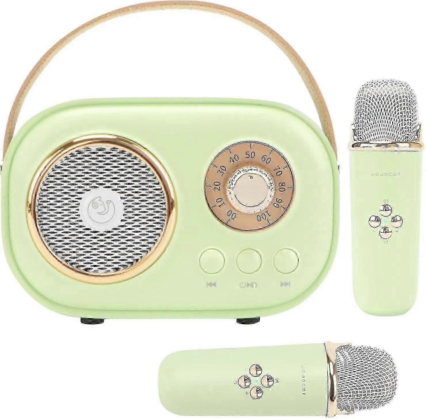 Mini macchina per karaoke con 2 microfoni wireless per bambini, macchina per karaoke portatile retrò per ragazze ragazzi sin