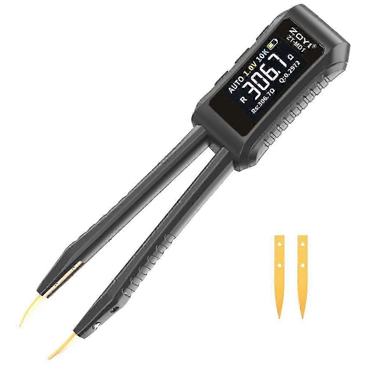 0.5% Accuracy 10KHz LCR Meter Tweezer, Digital Multimeter Tester with OLED Display