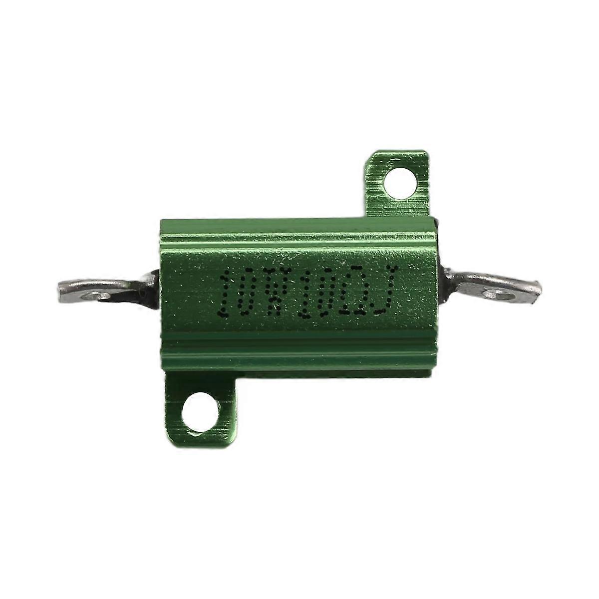 Green Aluminum Chassis Mounted Wirewound Resistors 10W 10 Ohm 5%