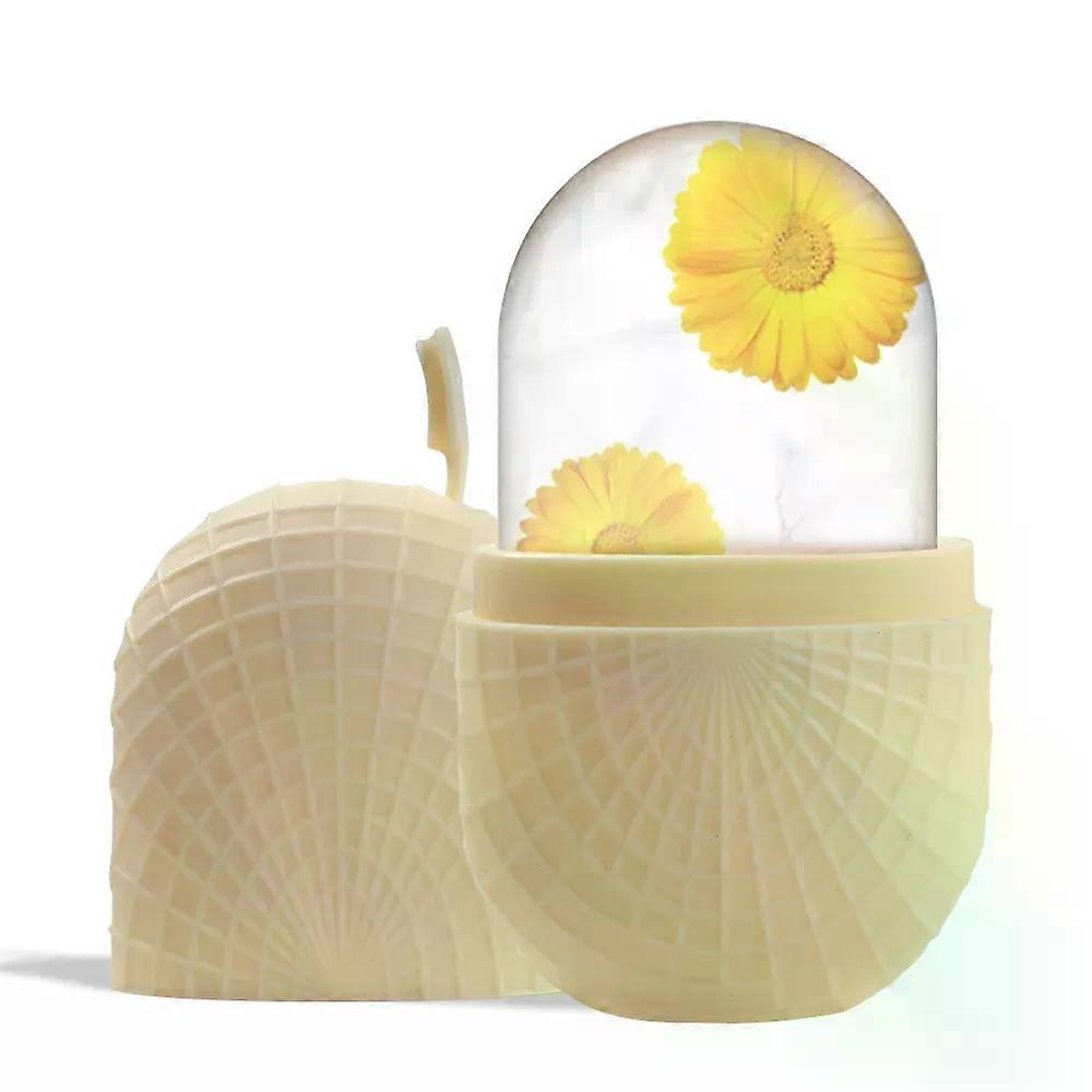 מכשיר לעיסוי רולר קרח סיליקון לפנים, עיניים - טיפוח עור טבעי, קירור והעלמת שקיות עיניים, לשימוש חוזר ומרגיע