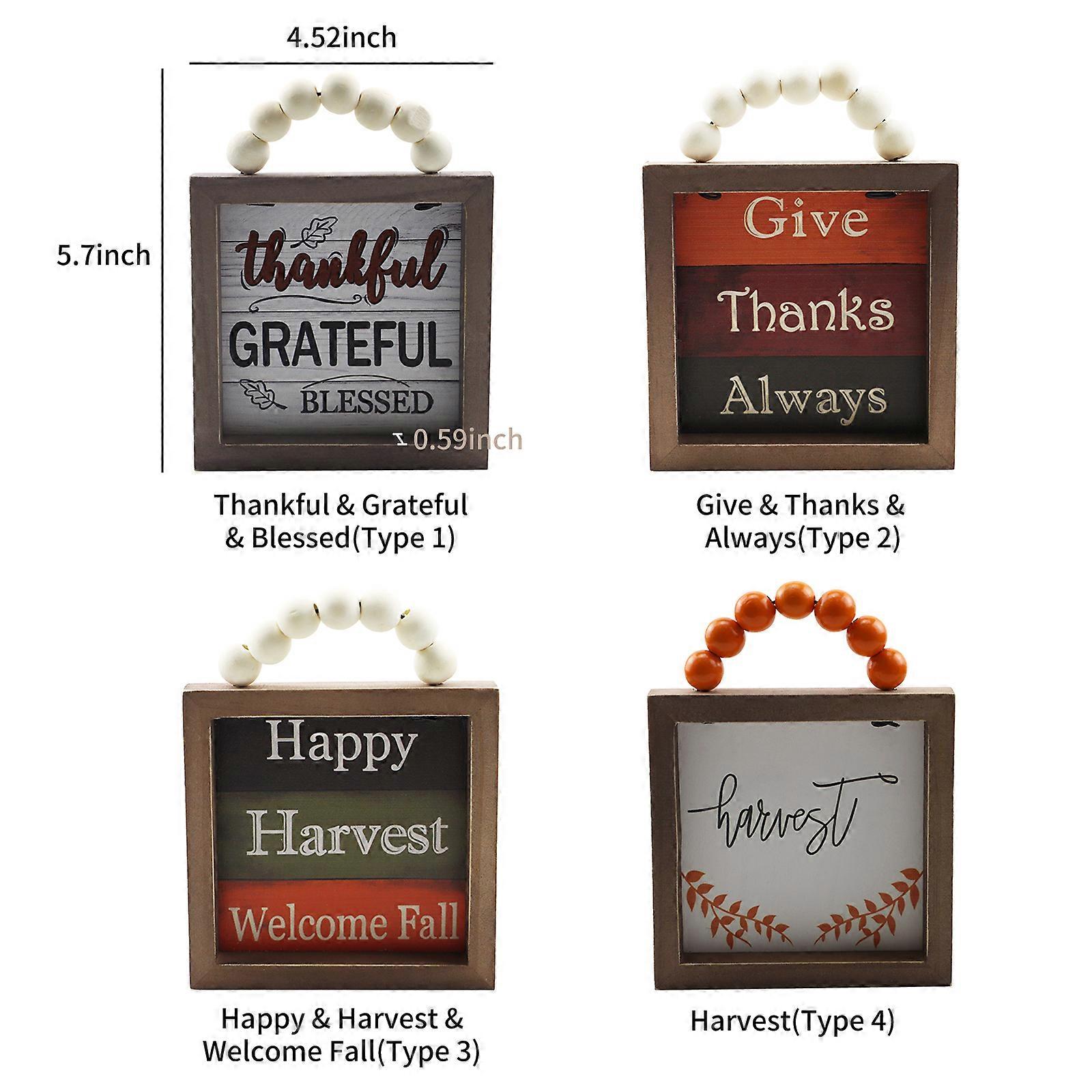Thanksgiving bois suspendu signe lettre récolte bénédictions porte d’entrée signe Couronne porte cintre signe pour mur rustique ferme fête décoration