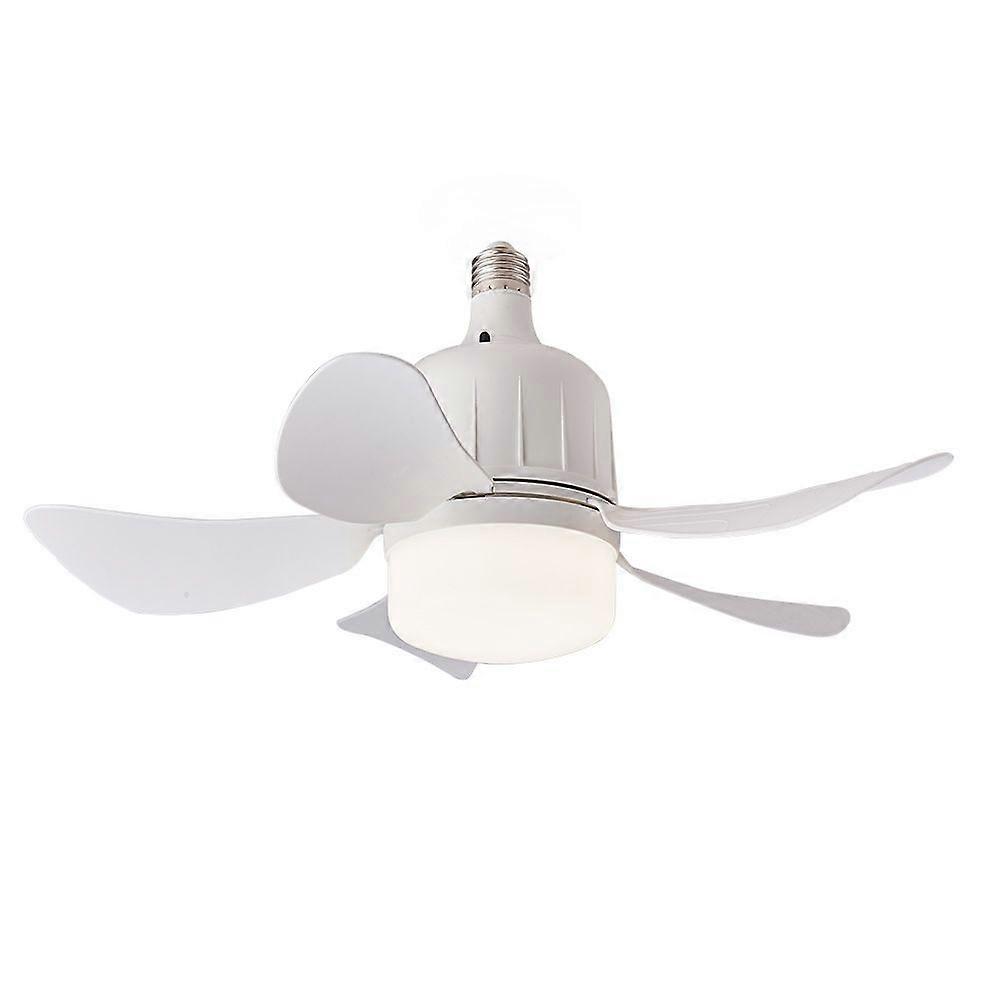 1pc Socket Fan Ceiling Fan With Light And Remote, E27 Noiseless Ceiling Fans Dimmable Led Lights, Small Light Bulb/Ceiling Fan For Bedroom, Kitchen, L