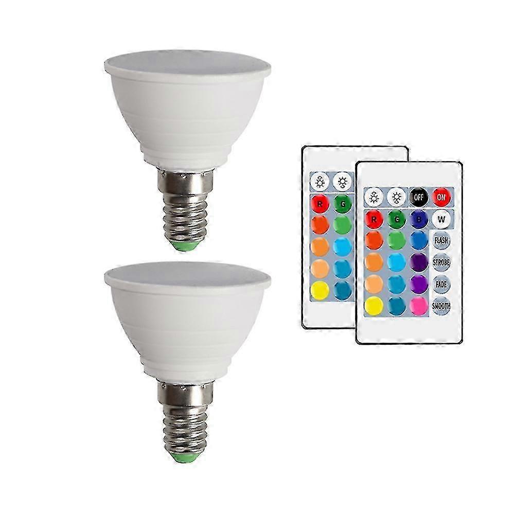 スマート E14 LED RGB スポットライト、コントローラー付き、調光可能なネオンサインランプ