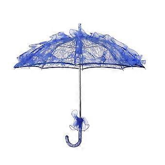 Lace Parasol Elegant Lace Umbrellas for Outdoor Party Photo Props Decorative Parasol Lacework Umbrellas for Garden  White