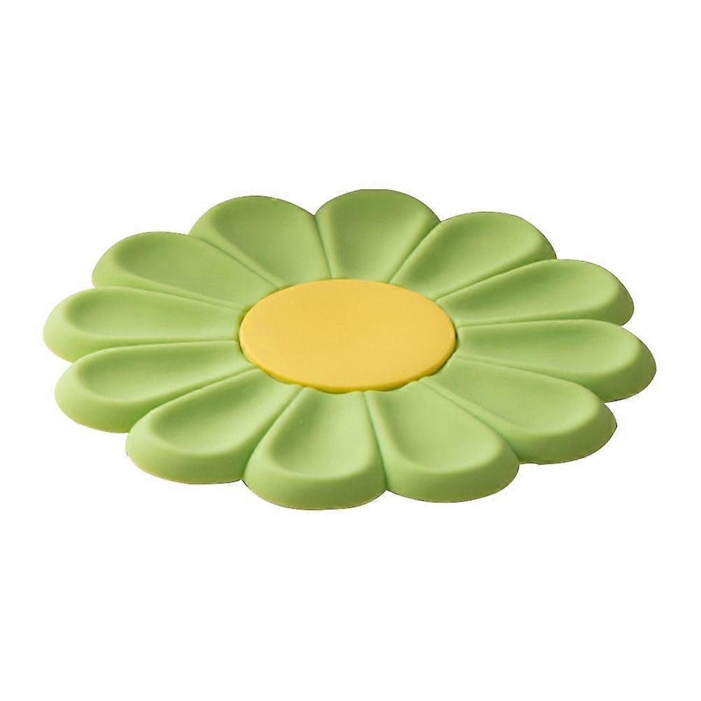 Daisy Pattern Shaped Anti-Hot Silicone Mat Kitchen Insulation Coaster Hot Pad for Dish