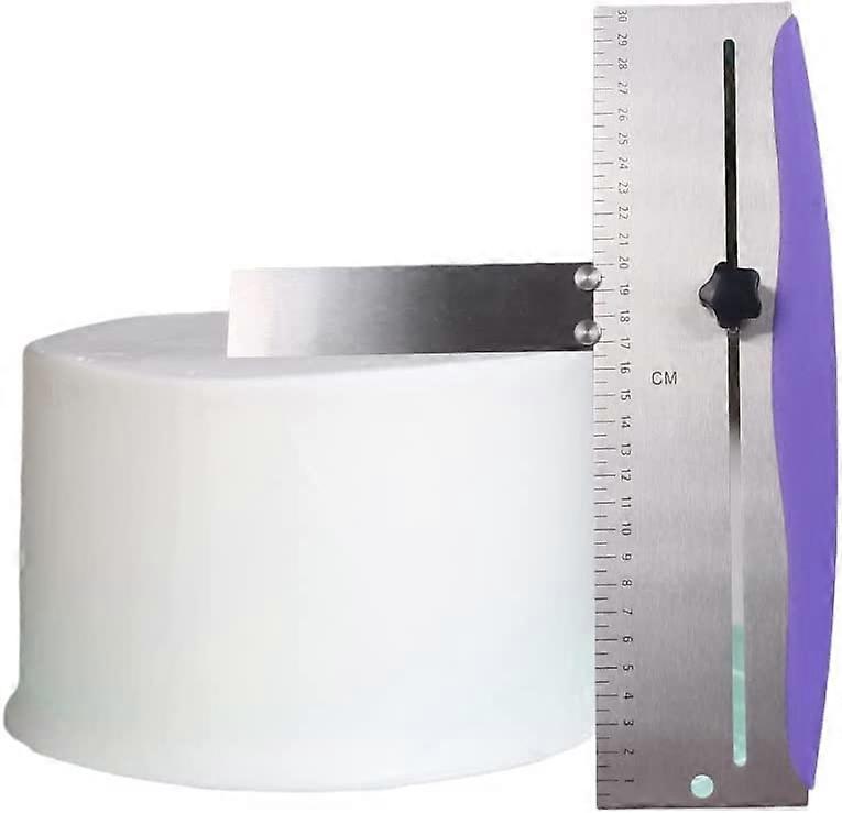 12 Inch Stainless Steel Cake Scraper and Leveler, Adjustable Icing Spatula for Frosting, Cream, Mousse, and Cheese Cakes