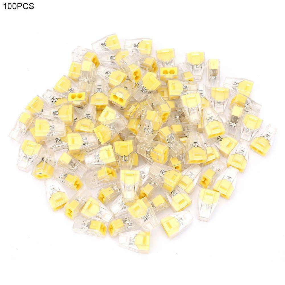 100pcs Push Fit Wire Wiring Connector Cable Terminal Block (2 Pin)