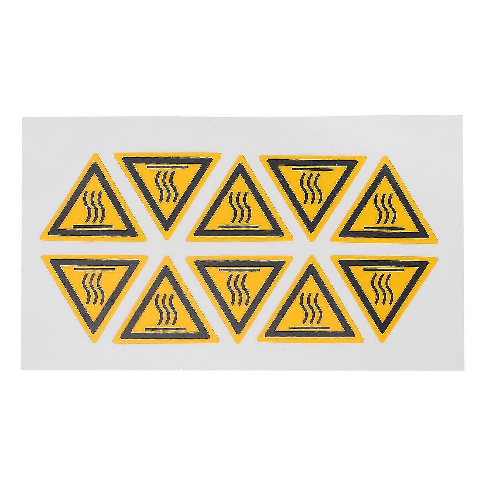 10 Pcs Halmark Safety Warning Sign Sticker Hot Warning Label Attention Hot Surface Label Do Not Touch Sticker