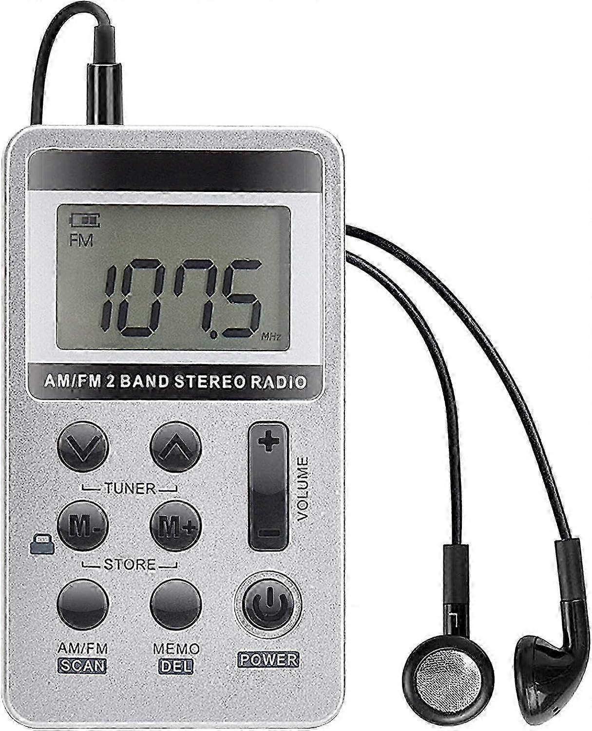 AM FM Portable Radios, Digitally Tuned Pocket Radios with Optimal Reception, Personal Walkman Radios