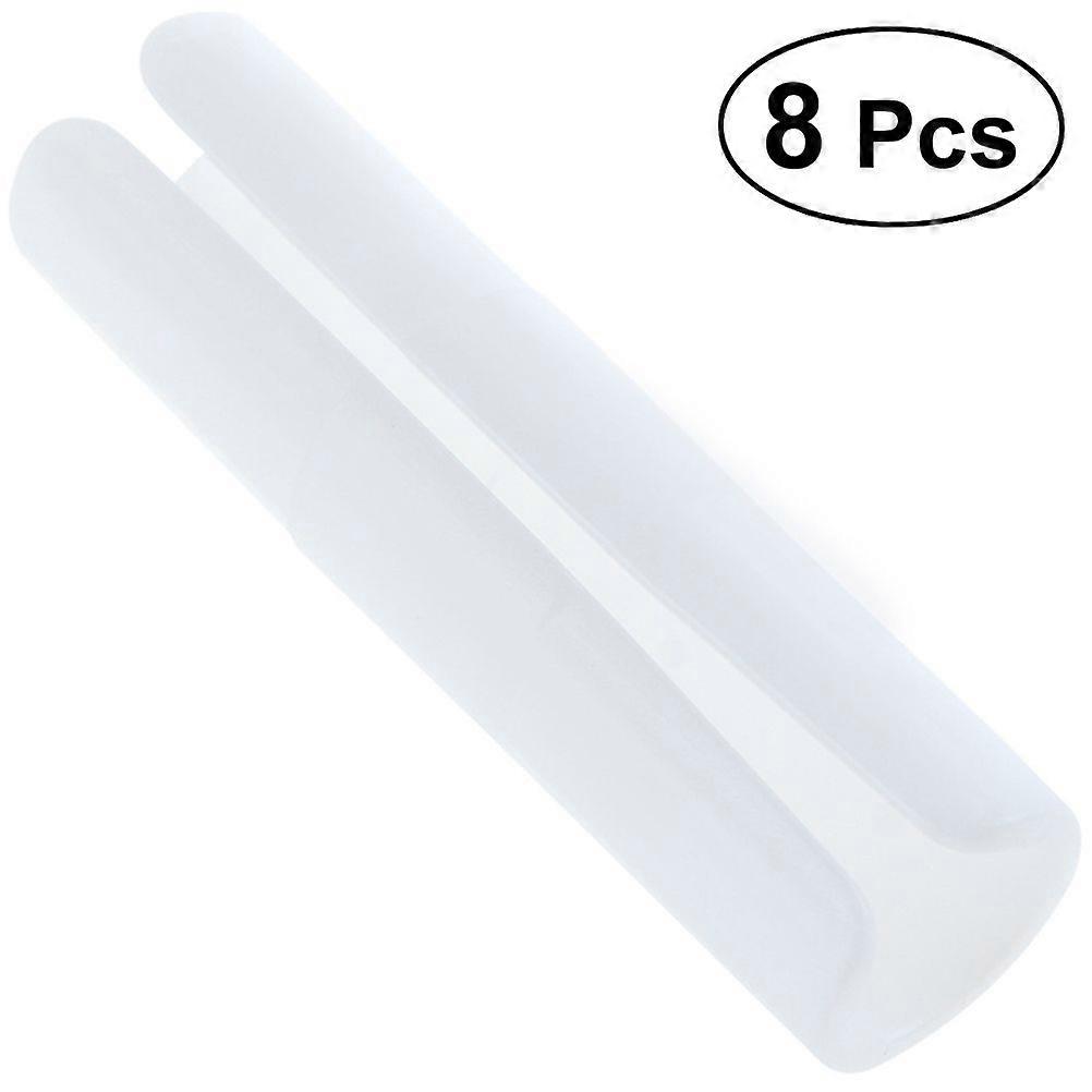 8Pcs Bed Sheet Anti-slip Clips Fixed Clasps Quilt Clamps Bed Sheet Fastener Device (White)