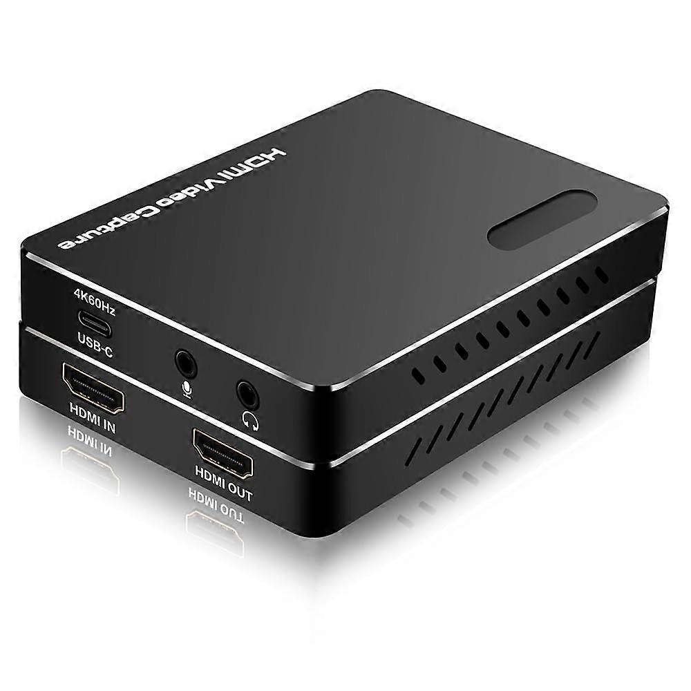 Video Capture Card 4K HDMI USB 3.2 Gen 2 4K60Hz Input Output Low Latency Plug and Play Streaming and Recording
