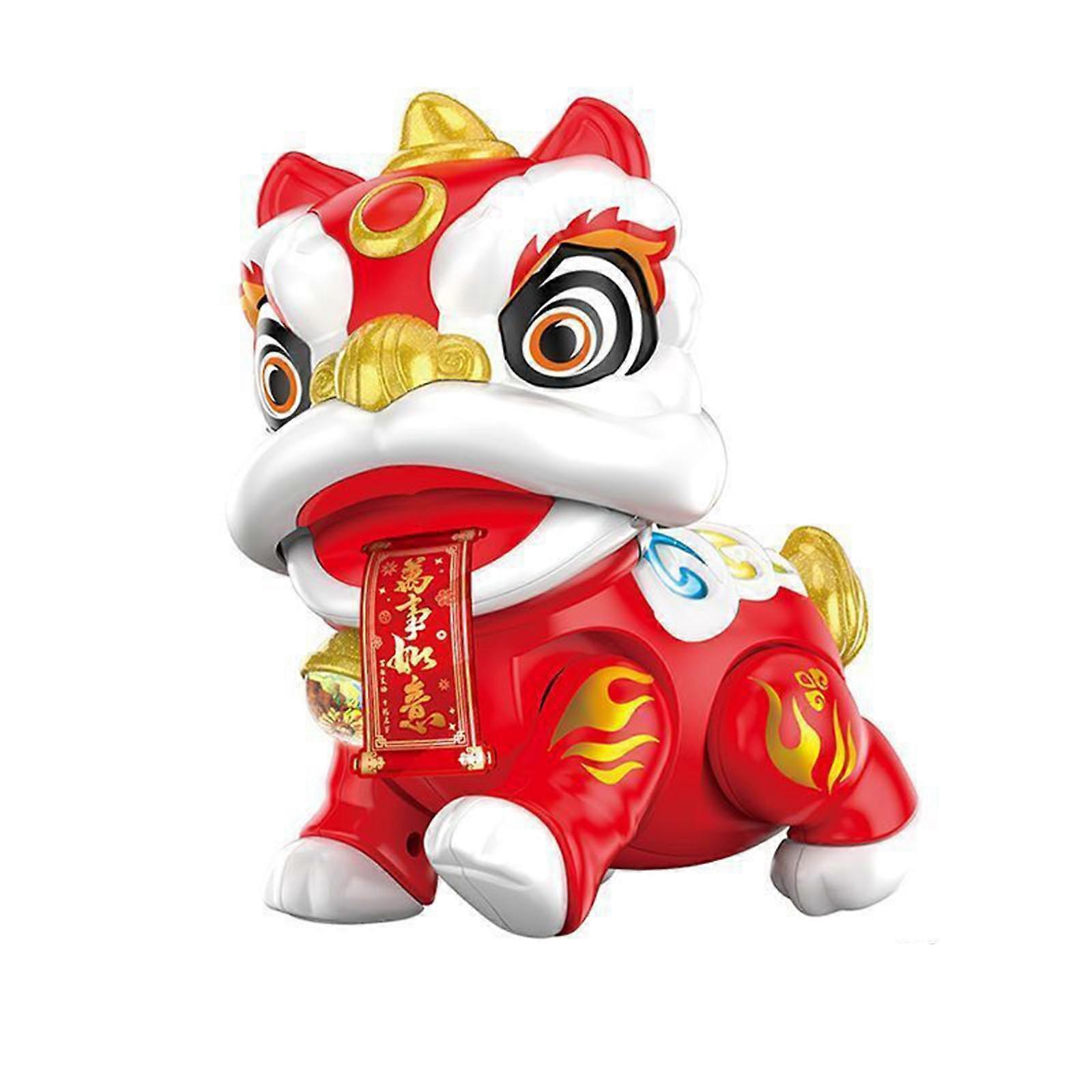Traditional Chinese LIONss Dancing LIONss Toy Interactive Shaking Head Dance Toy With Music And Lights Walking For Kids Non-Toxic Filling
