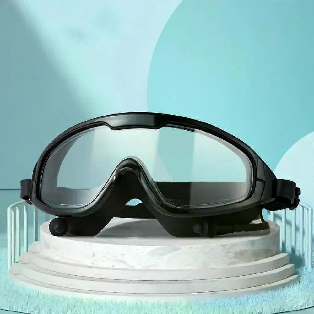 Big Frame Swimming Goggles Wide View Anti Fog Swim Glasses Silicone Transparent Diving Eyewear Swimming Beginner