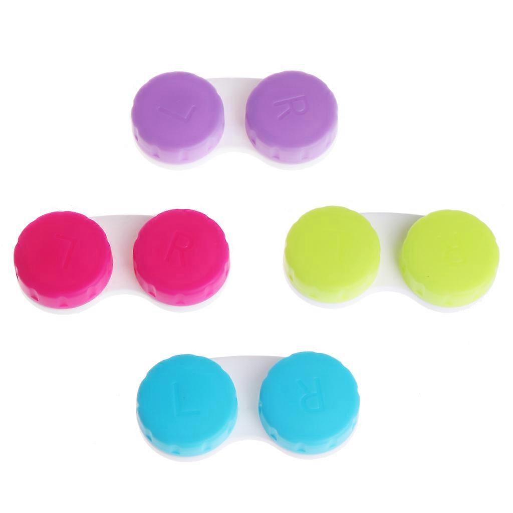 Mini Portable Contact Lens for Case Eyes Contacts Care Container Box Contact Lenses Storage Box Candy Color Contact Lens  Multi