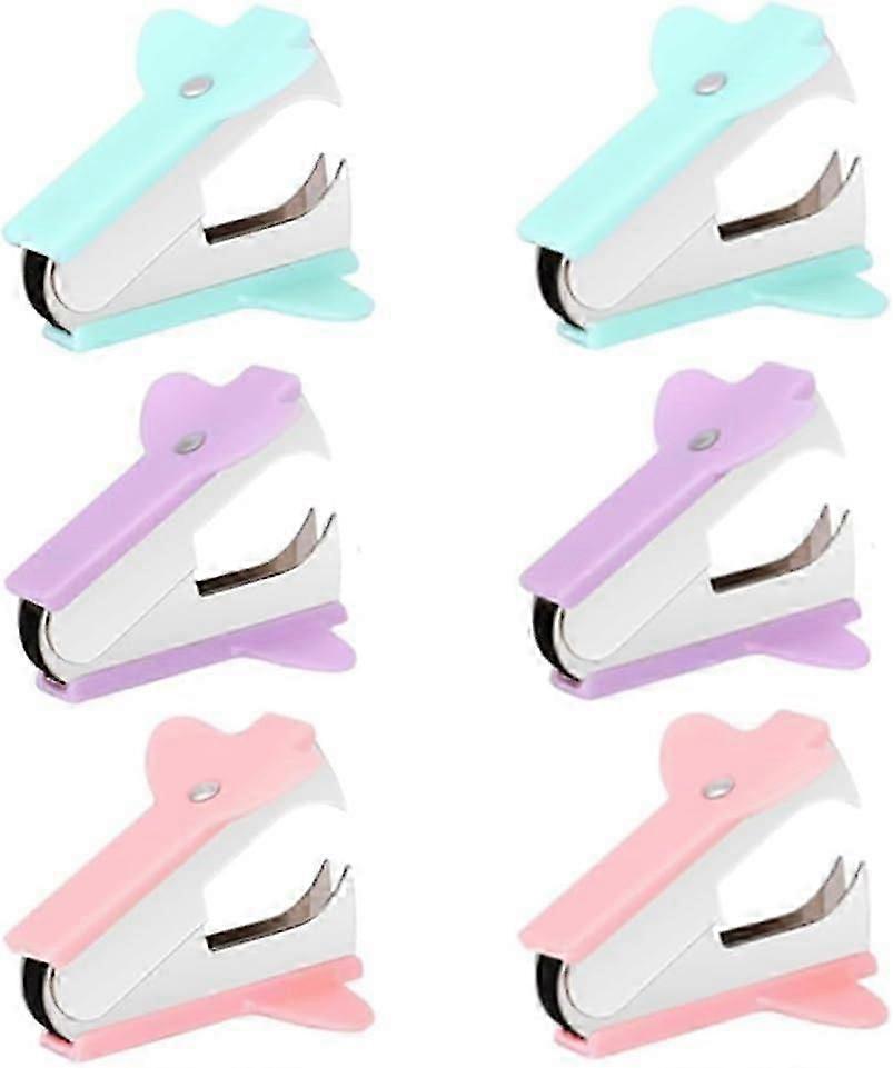 6pcs Metal Staple Remover για βιβλία, εφημερίδες, φυλλάδια, 3 χρώματα