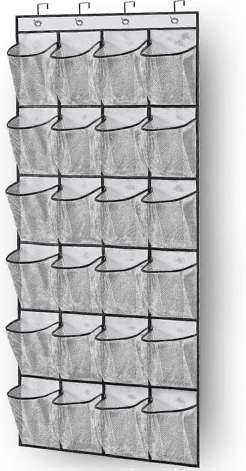 Organizer With 24 Large Mesh Pockets White - Premium Storage Solution