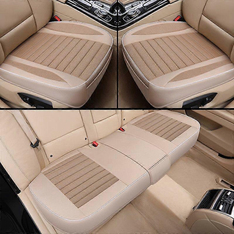 Car Seat Cover,Flax Cushion Seasons Universal Breathable For Most Four-Door Sedan&SUV Ultra-Luxury Car Seat Protection