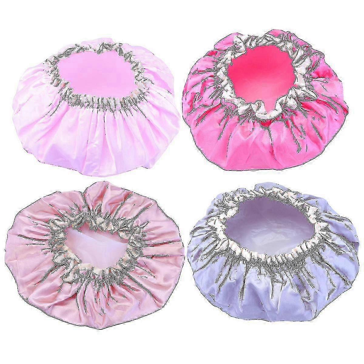 4pcs Er Caps Cap Bathing Caps Able Hat Double Layer Bath Er Hats Bathr