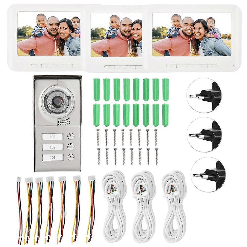 7" Video Doorbell with IR Night Vision - Hands-Free Intercom, LCD Screen, 25 Chimes