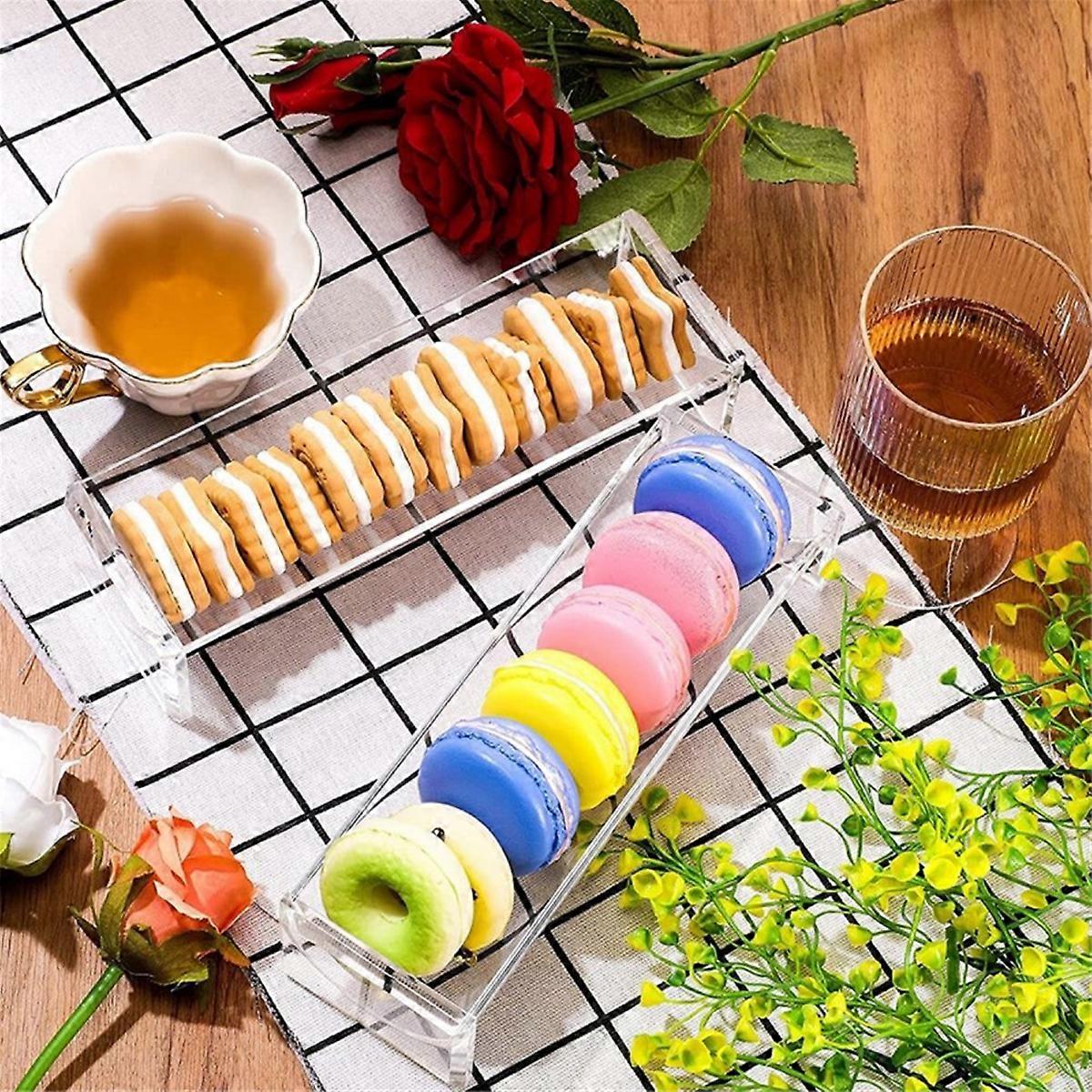 Klar serveringsbakke med kiks, Macaron-displaybakke, til serveringsfade