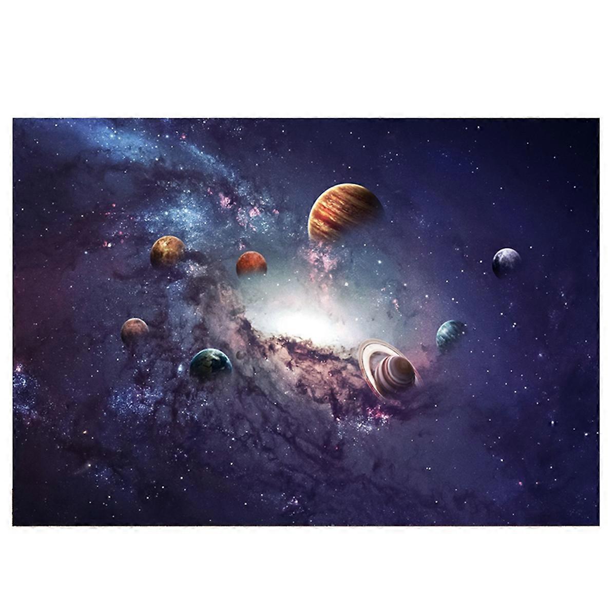 210cmx150cm Cosmic Planet Starry Night Photography Background Cloth,B