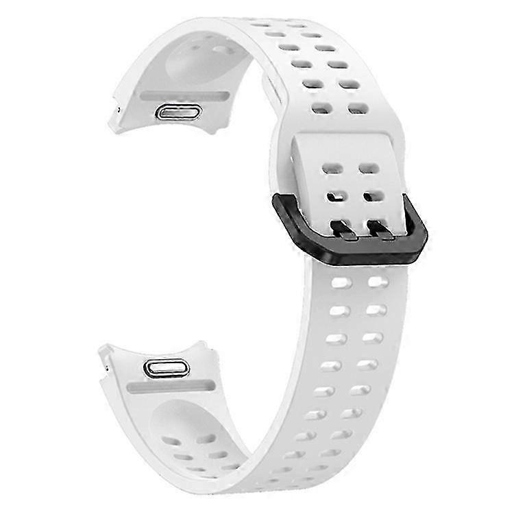 Compatible For 40mm Silicone Watch Band Double Hole Button Strap Samsung Galaxy Watch7  /  Watch6  /  Watch 5 44mm
