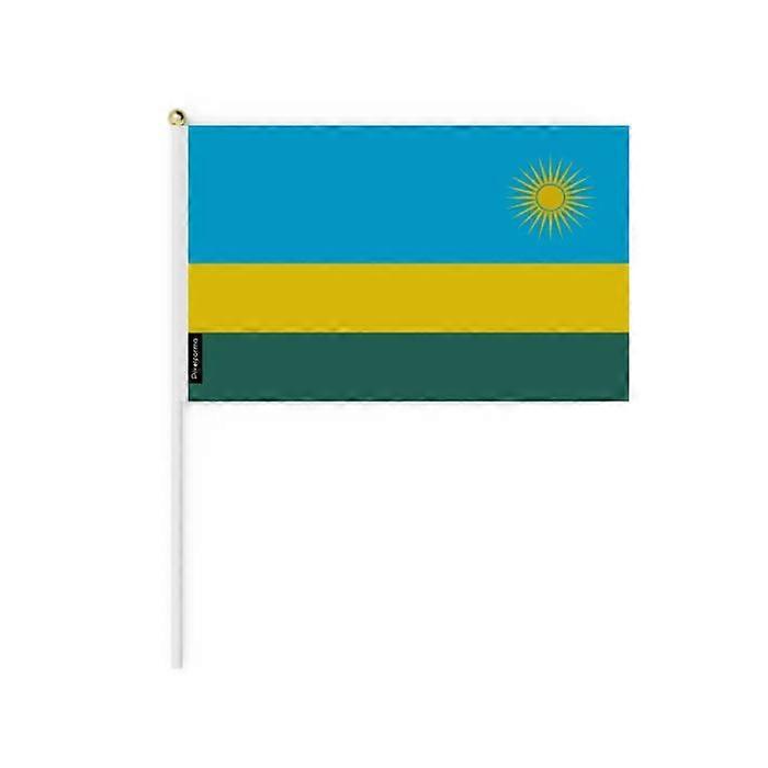 Mini Flag - Multicolor - Rwanda - 30 x 45 cm - Pack of 50 pieces - Durable Polyester