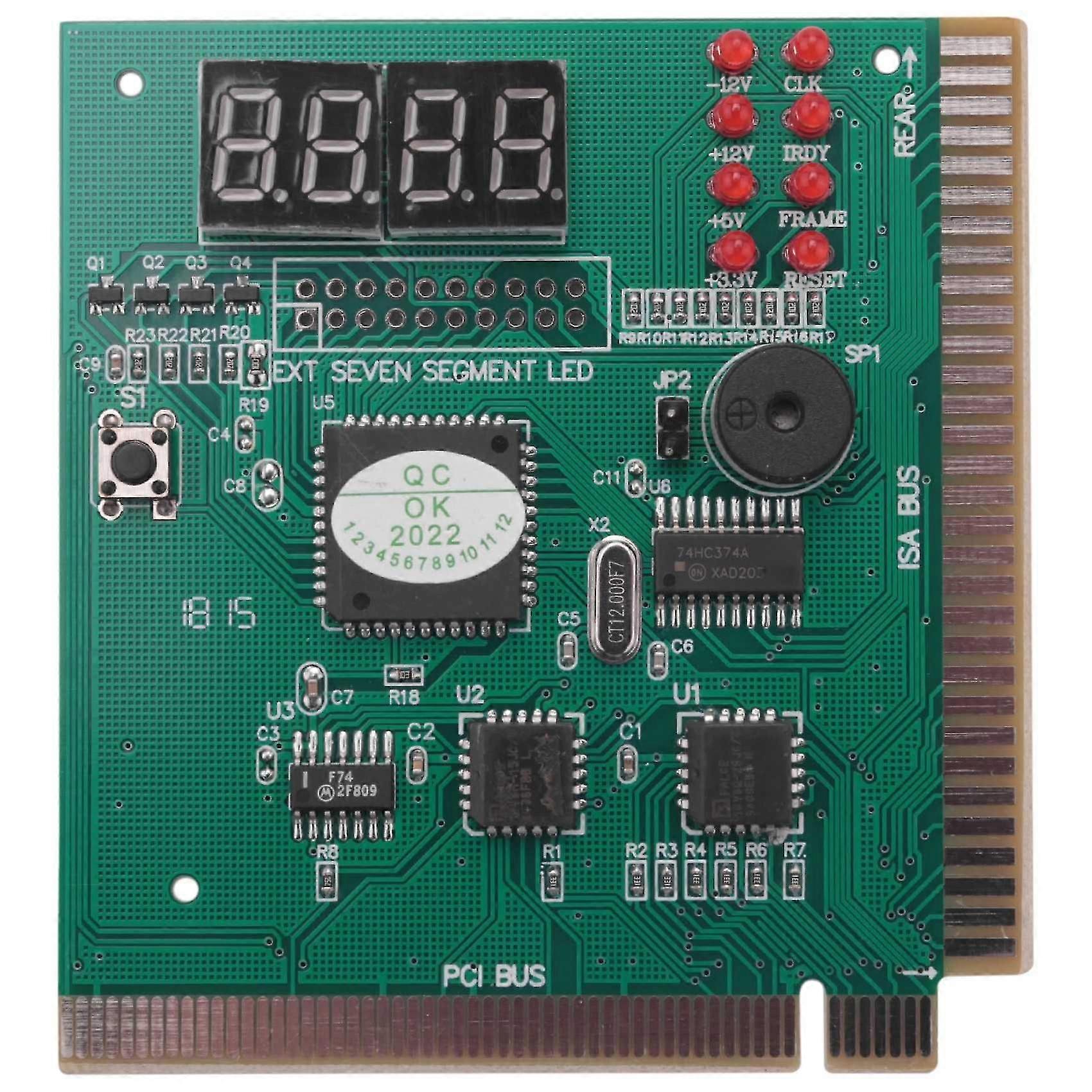 PC Motherboard Diagnostic Card 4-Digit PCI/ISA POST Code Analyzer