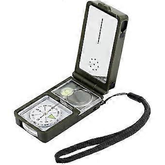 10 in 1 Multifunction Compass, Compact Survival Compass Tool with LED Light Outdoor Tool for Travel, Hiking, Exploration etc