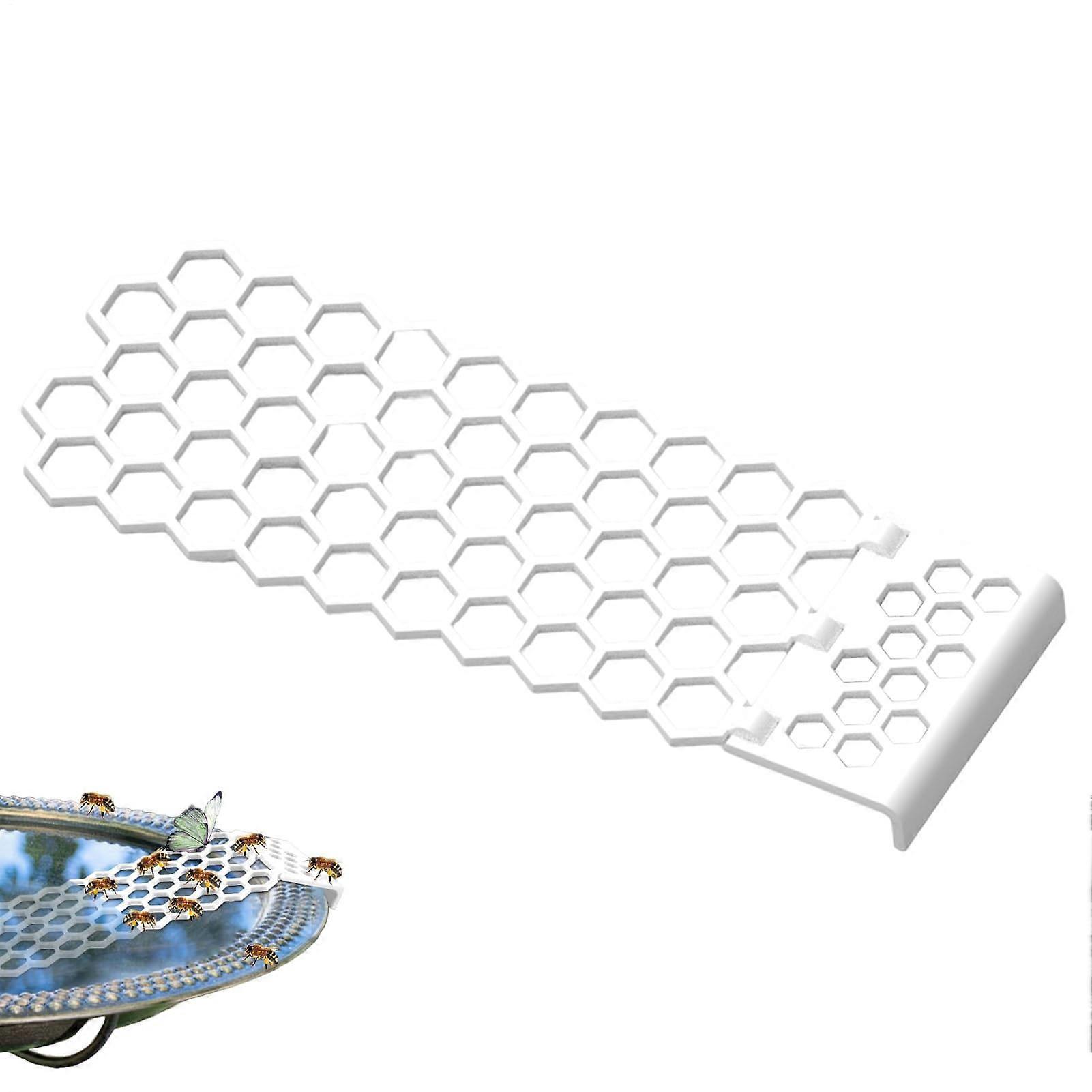 Bee Water Station Floating Bee Island AntiFall Folding Feeder for Bees White