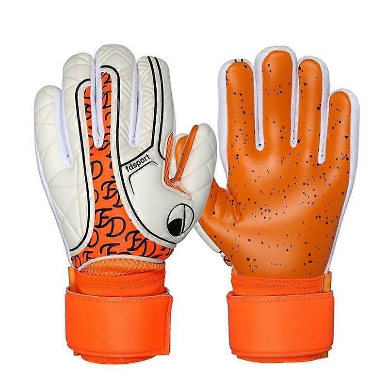 Football Goalkeeper Gloves Breathable Latex Gloves for Young Adults with Shock-Absorbing Padding Size and Grip Features