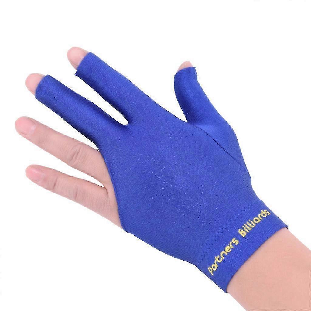 Elastic Pool Snooker Players Gloves Breathable Anti-Skid Gloves - Blue