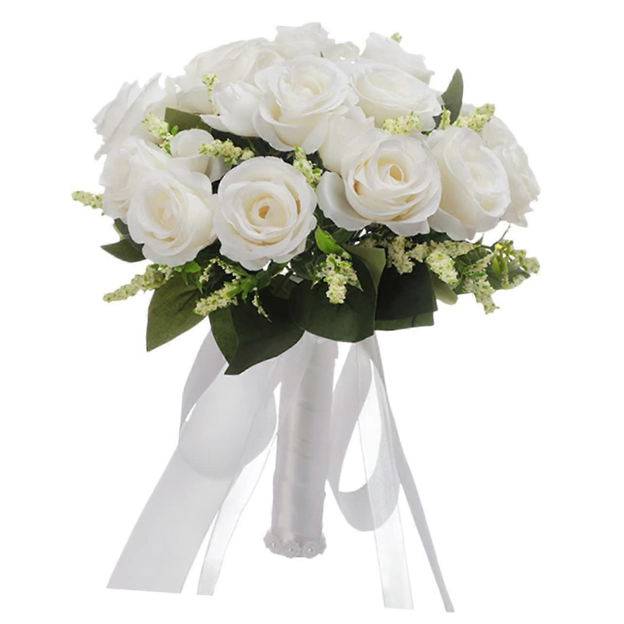 Bridal bouquets for bridesmaids for the wedding White artificial rose bouquet Wedding bouquets for the bride