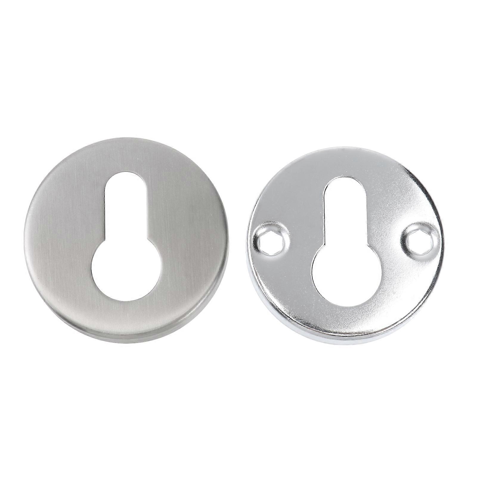 ドア用ステンレススチール製鍵穴カバーシルバー 2 セットは錆や損傷から保護します