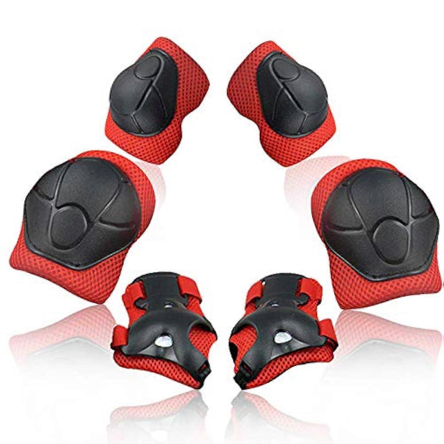 's Knee Pads, Pack of 6, Protector Set for Skateboard, Scooter, Skating