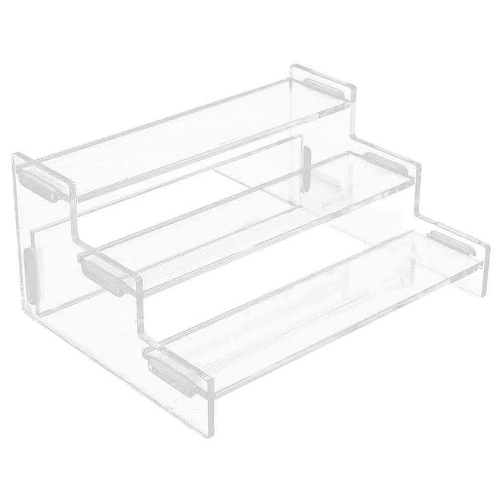 Three-tier Display Riser for Organizing Makeup and Jewelry, Transparent Case